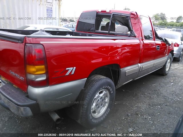 2GCEK19T9Y1202306 - 2000 CHEVROLET SILVERADO K1500 RED photo 4