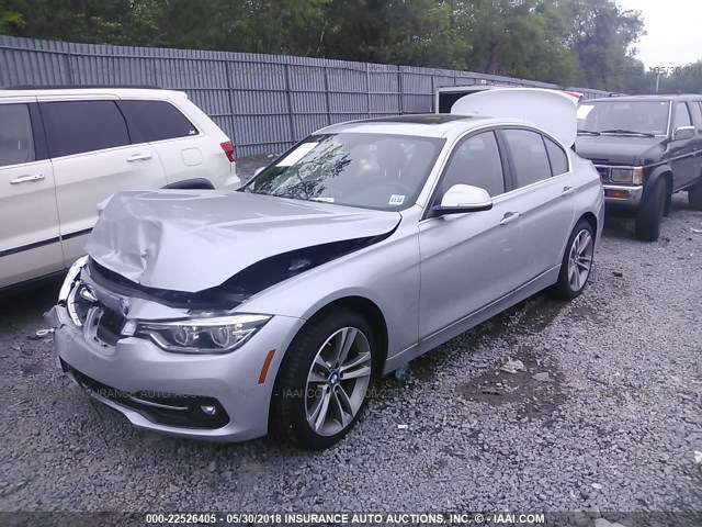WBA8D9G56JNU68927 - 2018 BMW 330 XI SILVER photo 2