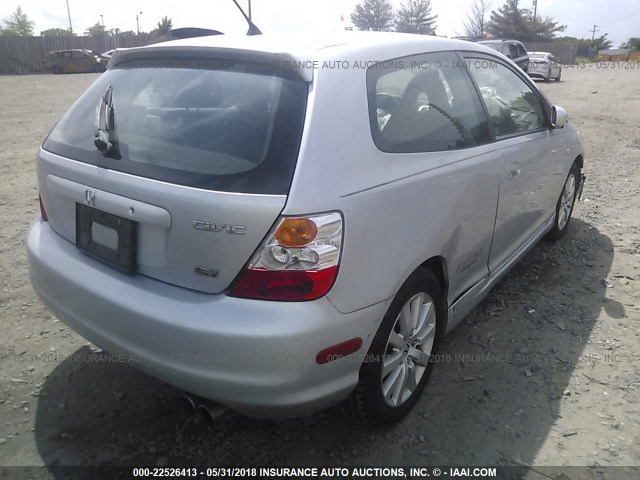 SHHEP33564U501815 - 2004 HONDA CIVIC SI SILVER photo 4