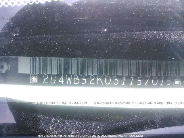 2G4WB52K031157015 - 2003 BUICK REGAL LS 白色 照片 9