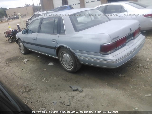 1LNCM9740LY825455 - 1990 LINCOLN CONTINENTAL  Ашық көк фото 3