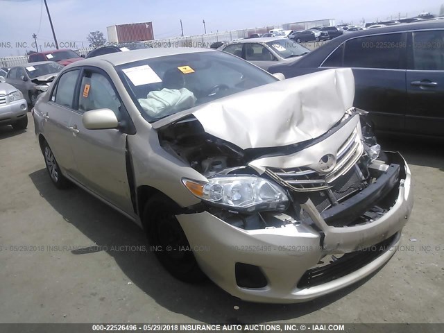 5YFBU4EE4DP112031 - 2013 TOYOTA COROLLA S/LE GOLD photo 1