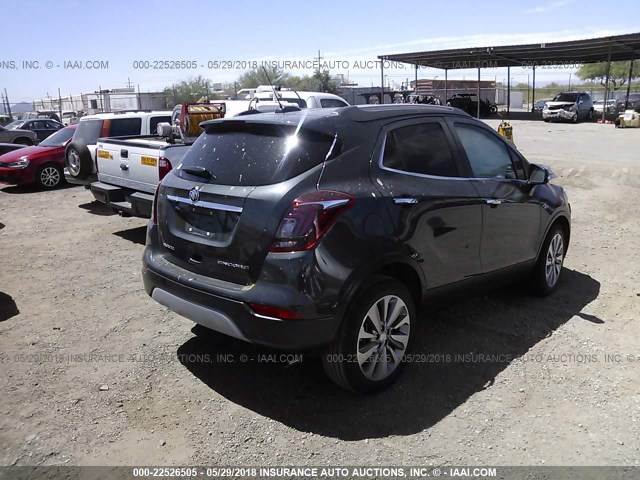 KL4CJASB7HB108804 - 2017 BUICK ENCORE PREFERRED GRAY photo 4