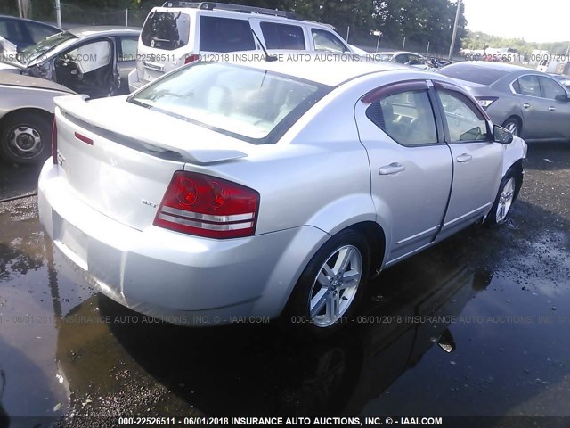 1B3LC56K38N245238 - 2008 DODGE AVENGER SXT SILVER photo 4