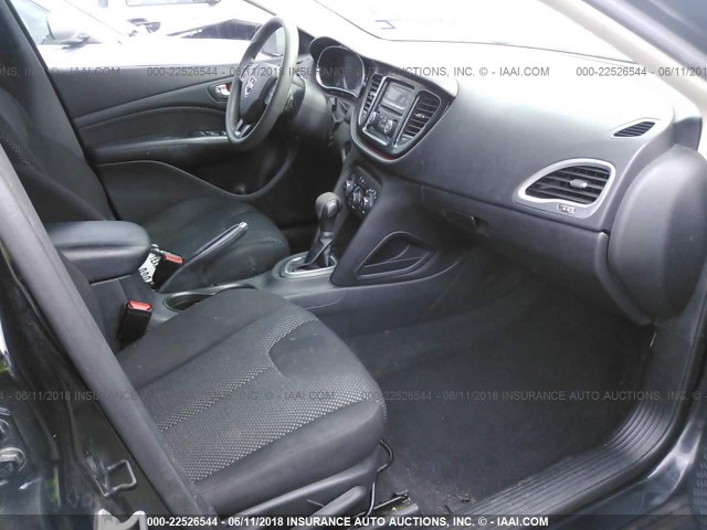 1C3CDFAA9FD364614 - 2015 DODGE DART SE BLACK photo 5