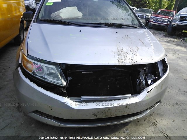 5FNRL5H62BB051296 - 2011 HONDA ODYSSEY EXL SILVER photo 6