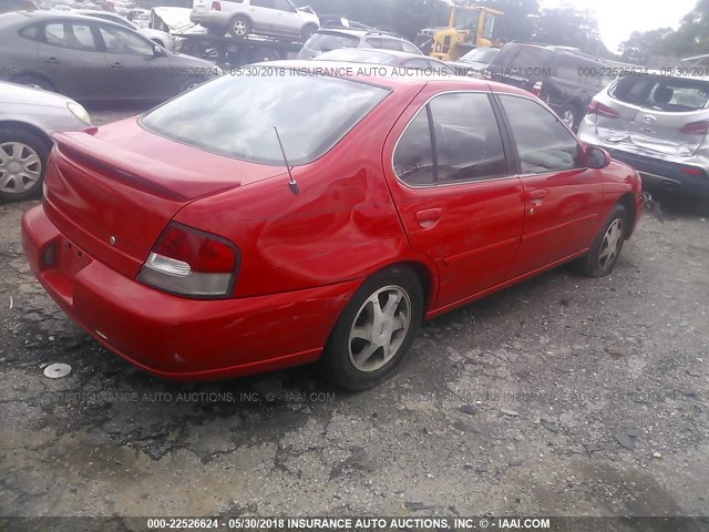 1N4DL01D4XC199529 - 1999 NISSAN ALTIMA XE/GXE/SE/GLE RED photo 4