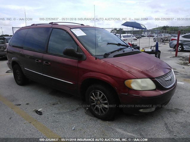 2C8GP64L52R531378 - 2002 CHRYSLER TOWN & COUNTRY LIMITED RED photo 1