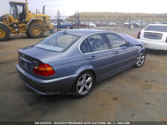 WBAEV53455KM42218 - 2005 BMW 330 I BLUE photo 4