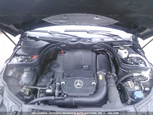 WDDGF4HB6CA607583 - 2012 MERCEDES-BENZ C 250 BLACK photo 10