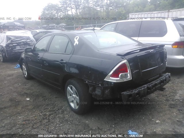 3FAHP07Z18R237102 - 2008 FORD FUSION SE BLACK photo 3