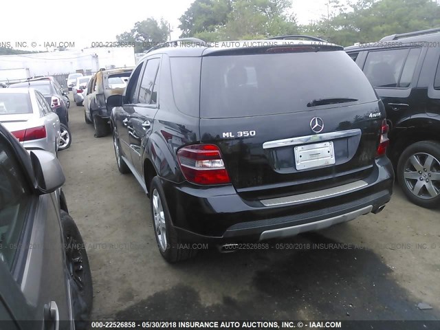 4JGBB86E98A330340 - 2008 MERCEDES-BENZ ML 350 BLACK photo 3