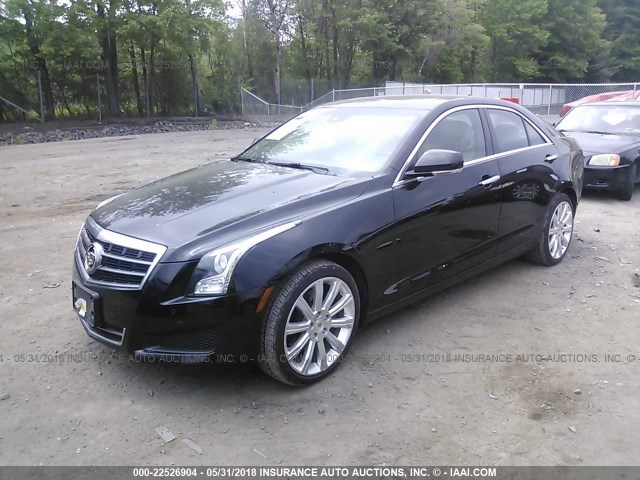 1G6AH5SX2E0115049 - 2014 CADILLAC ATS LUXURY BLACK photo 2