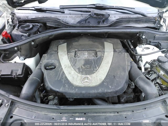 4JGBB8GB6BA712384 - 2011 MERCEDES-BENZ ML 350 4MATIC WHITE photo 10