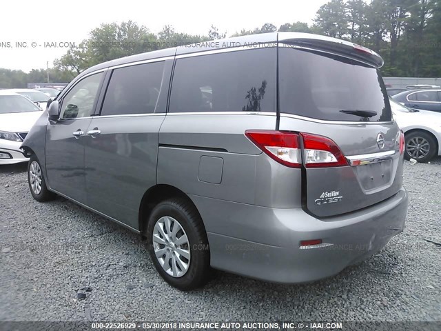 JN8AE2KP0D9068316 - 2013 NISSAN QUEST S/SV/SL/LE GRAY photo 3