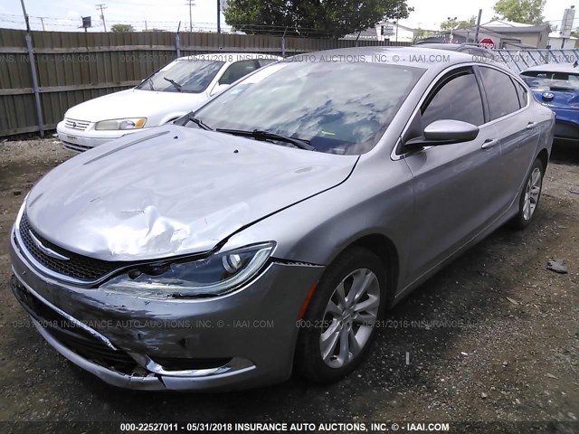 1C3CCCAB0FN753971 - 2015 CHRYSLER 200 LIMITED SILVER photo 2