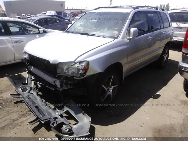 JTEEW21A760016921 - 2006 TOYOTA HIGHLANDER HYBRID SILVER photo 2