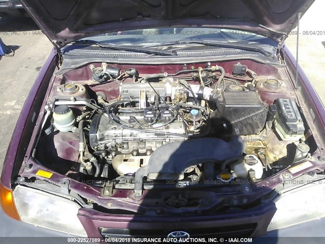 JT2AC52LXT0192542 - 1996 TOYOTA TERCEL STD/DX MAROON photo 10