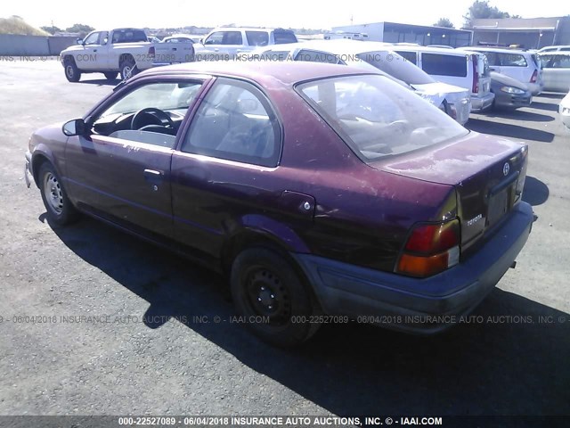 JT2AC52LXT0192542 - 1996 TOYOTA TERCEL STD/DX MAROON photo 3