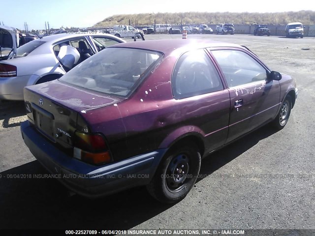 JT2AC52LXT0192542 - 1996 TOYOTA TERCEL STD/DX MAROON photo 4