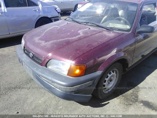 JT2AC52LXT0192542 - 1996 TOYOTA TERCEL STD/DX MAROON photo 6