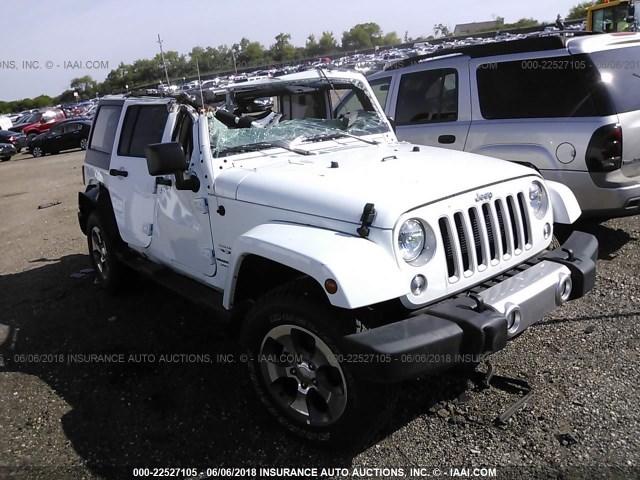 1C4BJWEG8JL840204 - 2018 JEEP WRANGLER UNLIMITE SAHARA WHITE photo 1