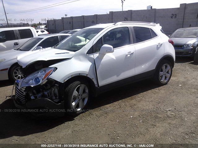 KL4CJASB9GB699202 - 2016 BUICK ENCORE WHITE photo 2