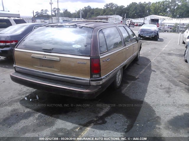 1G4BR8378NW407652 - 1992 BUICK ROADMASTER ESTATE MAROON photo 4