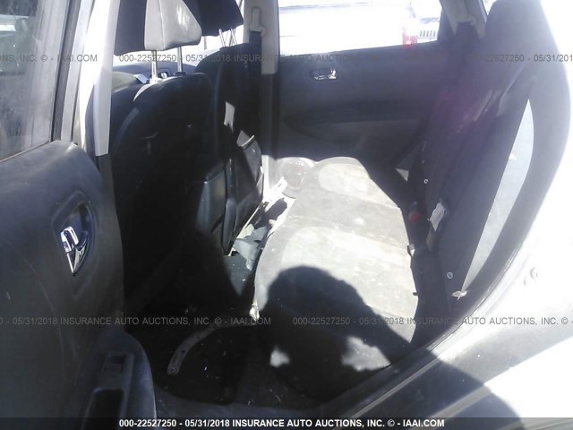 JN8AS58V08W121930 - 2008 NISSAN ROGUE S/SL SILVER photo 8