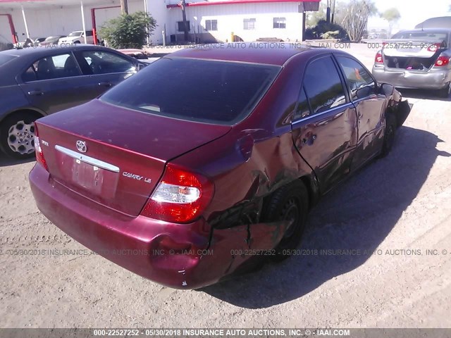 4T1BE32K43U203427 - 2003 TOYOTA CAMRY LE/XLE/SE Qırmızı foto 4