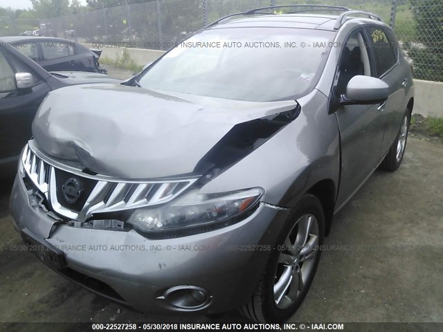 JN8AZ18W89W128610 - 2009 NISSAN MURANO S/SL/LE GRAY photo 2