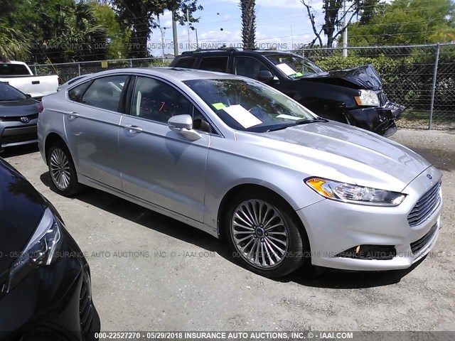 3FA6P0D90ER326487 - 2014 FORD FUSION TITANIUM SILVER photo 1