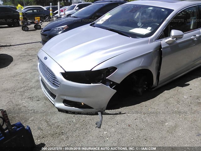 3FA6P0D90ER326487 - 2014 FORD FUSION TITANIUM SILVER photo 6