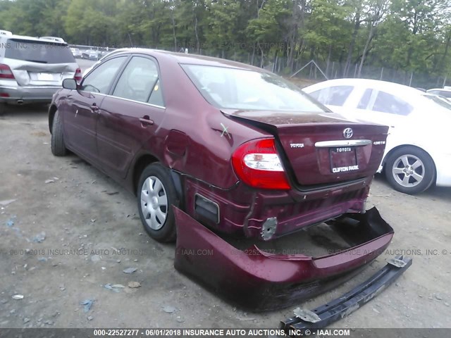 4T1BE32K54U316675 - 2004 TOYOTA CAMRY LE/XLE/SE RED photo 3