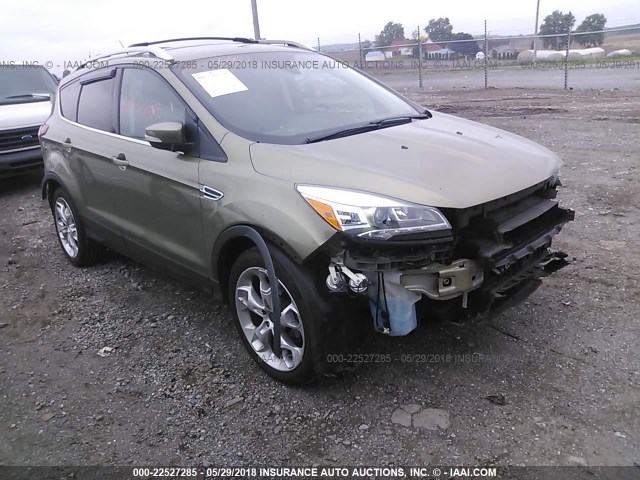 1FMCU9J96DUA15969 - 2013 FORD ESCAPE TITANIUM GREEN photo 1