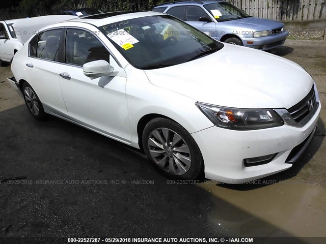 1HGCR2F85DA195851 - 2013 HONDA ACCORD EXL WHITE photo 1