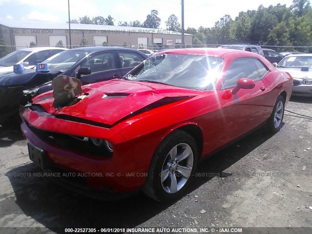 2C3CDZAG1GH265151 - 2016 DODGE CHALLENGER SXT RED photo 2