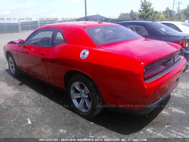 2C3CDZAG1GH265151 - 2016 DODGE CHALLENGER SXT RED photo 3