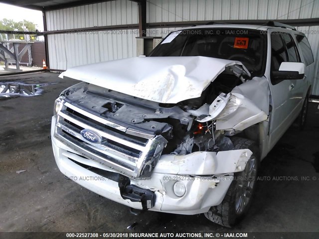 1FMJK2A59BEF33583 - 2011 FORD EXPEDITION EL LIMITED WHITE photo 6