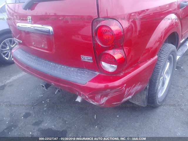 1D8HD48D94F181397 - 2004 DODGE DURANGO SLT RED photo 6