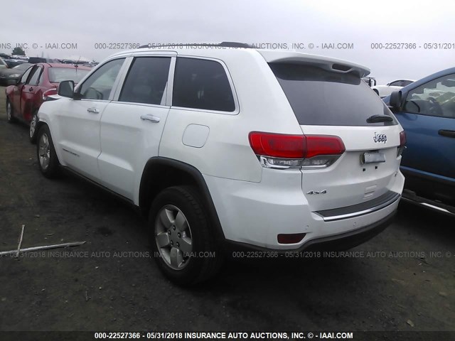 1C4RJFCG4FC718626 - 2015 JEEP GRAND CHEROKEE OVERLAND WHITE photo 3