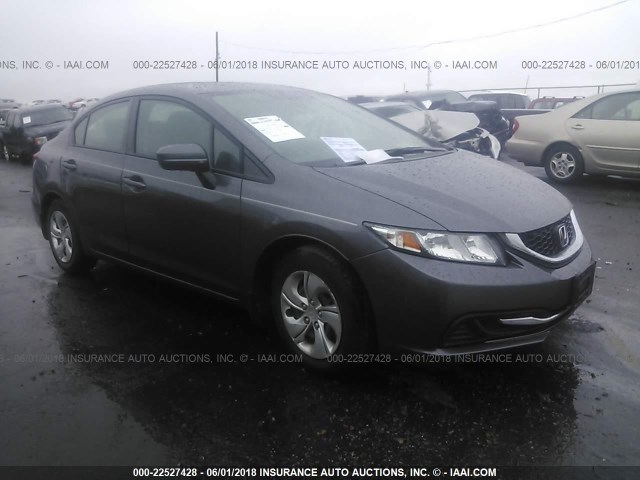 19XFB2F55EE242042 - 2014 HONDA CIVIC LX GRAY photo 1