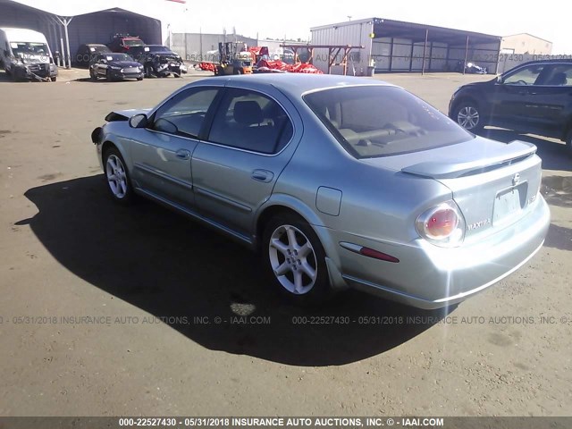 JN1DA31A12T304014 - 2002 NISSAN MAXIMA GLE/SE Light Blue photo 3