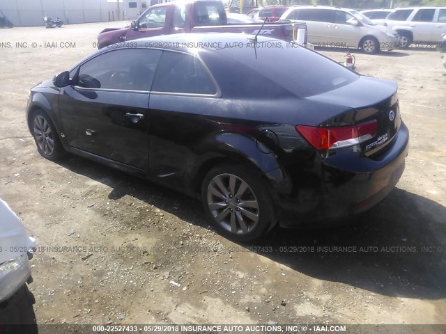 KNAFW6A36B5375169 - 2011 KIA FORTE SX BLACK photo 3