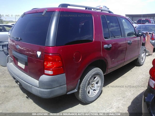 1FMZU62K43ZA52045 - 2003 FORD EXPLORER XLS/XLS SPORT RED photo 4