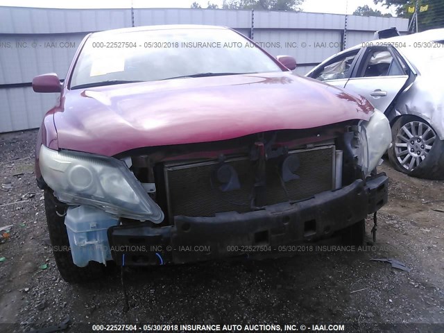 4T1BF3EKXAU025223 - 2010 TOYOTA CAMRY SE/LE/XLE RED photo 6