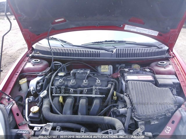 1B3ES56C93D254500 - 2003 DODGE NEON SXT RED photo 10