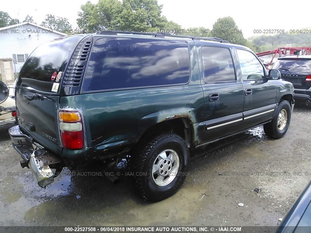 3GNFK16ZX3G347908 - 2003 CHEVROLET SUBURBAN K1500 GREEN photo 4