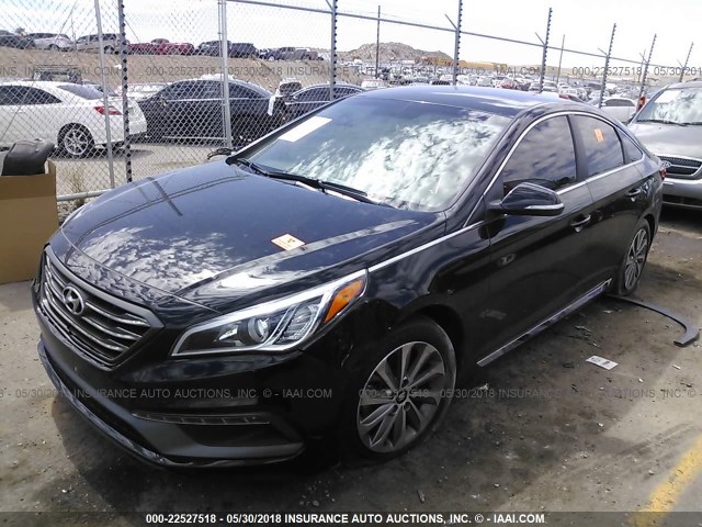 5NPE34AF9FH076934 - 2015 HYUNDAI SONATA SPORT/LIMITED BLACK photo 2