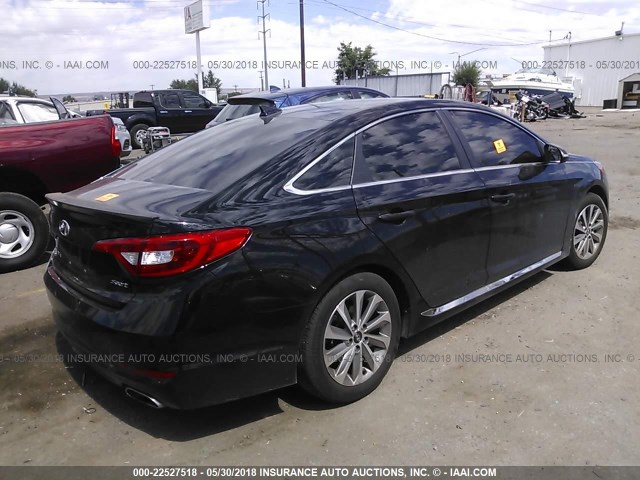 5NPE34AF9FH076934 - 2015 HYUNDAI SONATA SPORT/LIMITED BLACK photo 4